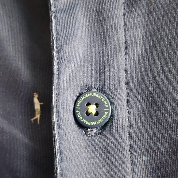 William Murray Polo Shirt Mens Large Blue Golf Performance Stretch Fishing Print - Picture 4 of 13